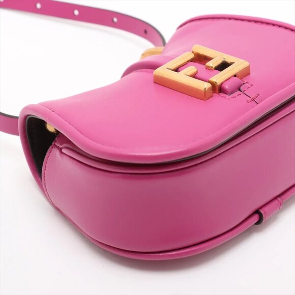 👜 Fendi C’Mon Nano Leather Shoulder Bag Pink 7AS219 - Picture 4 of 10